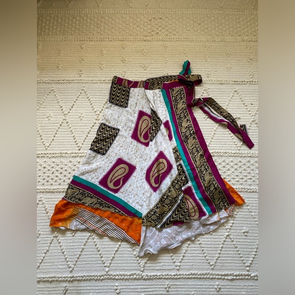 darn good Yarn Dresses & Skirts - Silk sari wrap skirt